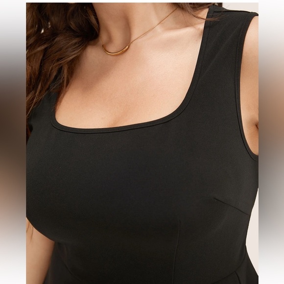 BloomChic Solid Pocket Sleeveless Ruffle Hem Tank Dress us12 - Picture 6 of 9